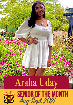 Araha Uday- Senior of the Month - Aug-Sept 2021 
